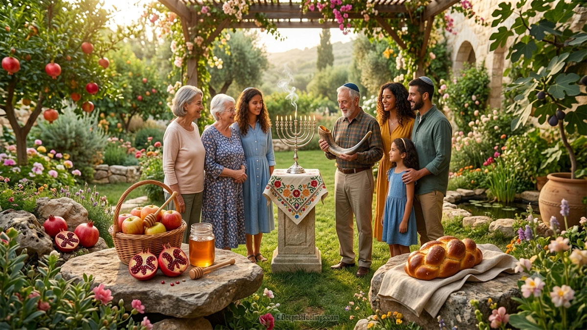 Shana Tova u'Metuka wishes card for Rosh Hashanah 2026 to share on WhatsApp and Facebook