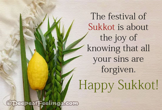 Image for WhatsApp and Facebook with the wishes of Sukkot