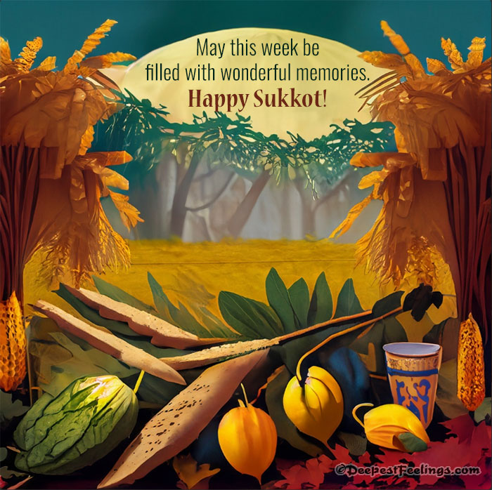 Happy Sukkot image card for WhatsApp and Facebook
