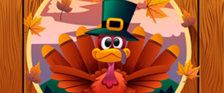Thanksgiving Turkey card for Whatsapp and Facebook