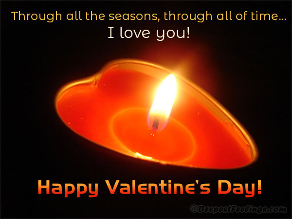 Valentine's Day greeting card for WhatsApp and Facebook with the background of beautiful candle