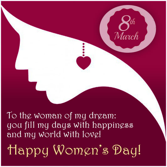 Happy Women's Day wishes card for the happiness and love