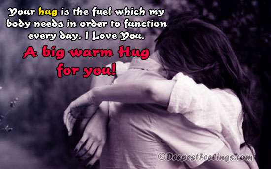 A romantic Hug Day greeting card themed with two couples hugging each-other tightly