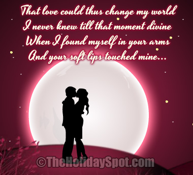 That love could thus change my world