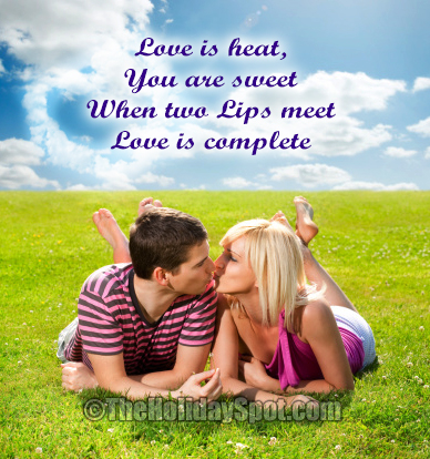 When two lips meet Love is complete