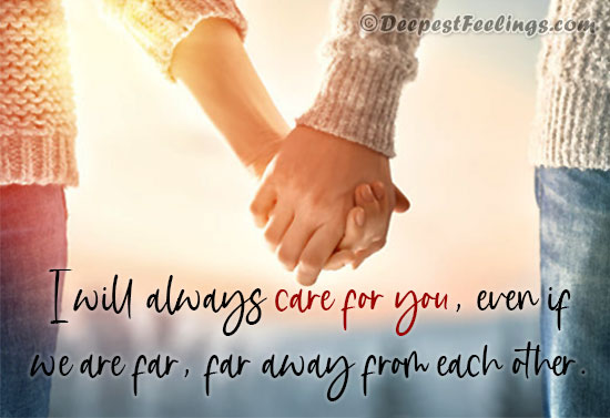 Distance love and care quotes