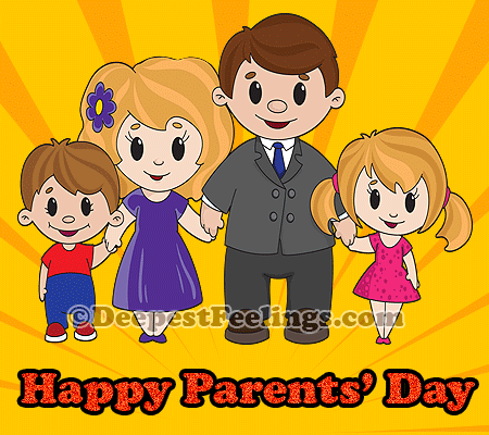 An animated Parents' Day card for WhatsApp, Facebook, Twitter and Pinterest