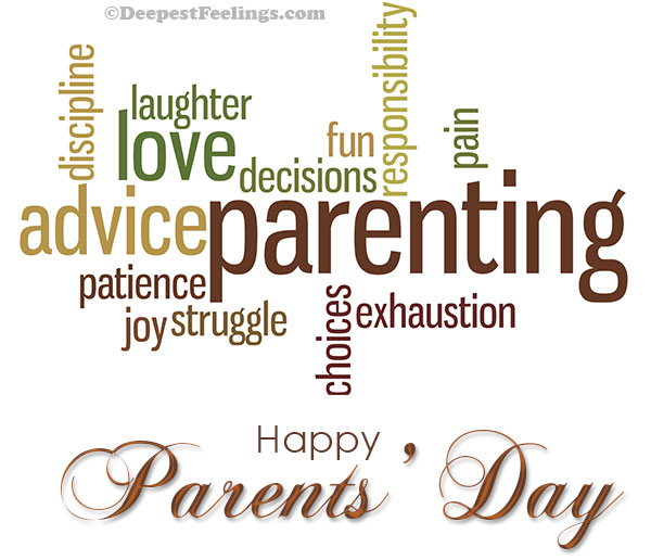 An image with a Parents' Day Message