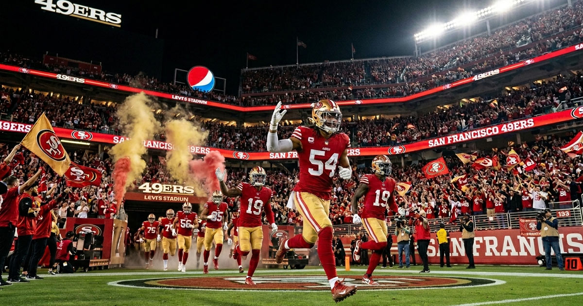 NFL game day atmosphere showcasing the San Francisco 49ers and loyal fanbase