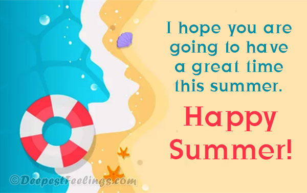 Image for WhatsApp and Facebook with summer wishes